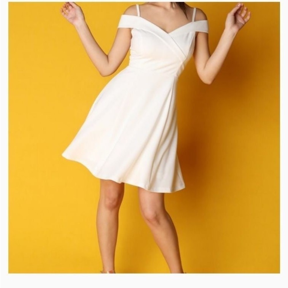 ***Sale***  Ivory Off The Shoulder Dress